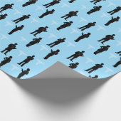 Silhouetten von Geschenkwrap für männliche und wei Geschenkpapier (Ecke)