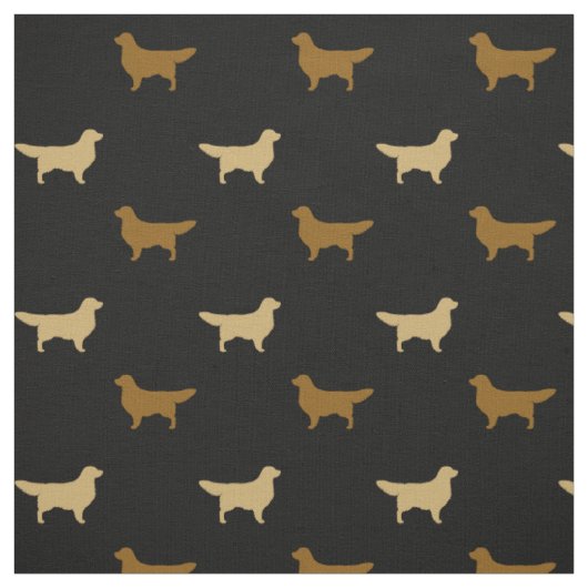 Silhouetten von hellen und dunklen Golden Retrieve Stoff (Muster)