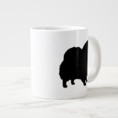 Silhouetten von Hunden aus Schwarzem Spitz Jumbo-Tasse (Vorderseite Rechts)