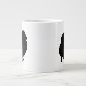 Silhouetten von Hunden aus Schwarzem Spitz Jumbo-Tasse (Vorderseite)