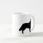 Silhouetten von Hunden mit flachem Überzug Kaffeetasse (VorderseiteRechts)