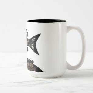 Silhouetten von Korallenriffen Zweifarbige Tasse