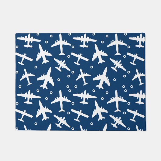 Silhouetten von Luftfahrzeugen mit weißer Luftfahr Fußmatte (Vorderseite)