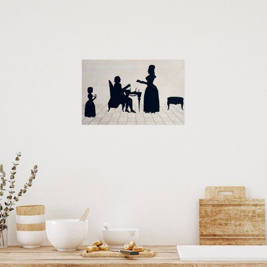 Silhouetten von Monsieur und Madame Roland Poster (Küche)