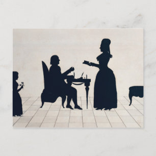 Silhouetten von Monsieur und Madame Roland Postkarte