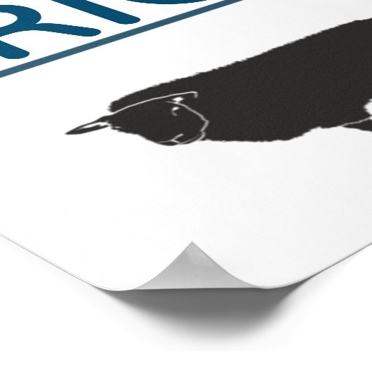 Silhouetten von Nutztieren Personalisierte Heimtie Poster (Ecke)