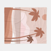 Silhouetten von Palmen Fleecedecke (Vorderseite (Horizontal))