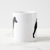 Silhouetten von Smooth Fox Terrier Hunde Jumbo-Tasse (Vorderseite)