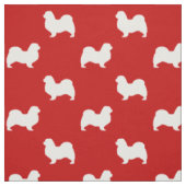 Silhouetten von Spaniern Rot und Weiß Stoff (Muster)