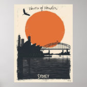 Silhouetten von Sydney - Reflektionen über die Haf Poster (Vorne)