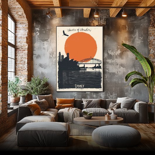 Silhouetten von Sydney - Reflektionen über die Haf Poster