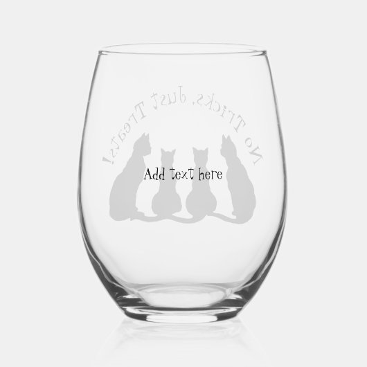 Silhouetten Weinglas Ohne Stiel (Rückseite)