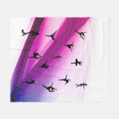 Silhouetten zum Tanzen auf Cudly Soft Fleecedecke (Vorderseite (Horizontal))