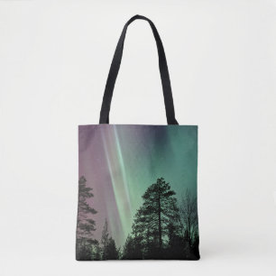 SILHOUETTENFOTO VON POLARLICHTERN TASCHE