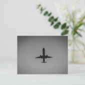 Silhouettierte Flugzeuglandung Postkarte (Stehend Vorderseite)