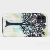 silhouettierter Baum Case-Mate iPhone Hülle (Rückseite (Horizontal))