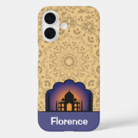 Silhouettierter Taj Mahal Personalisierter Name Ca