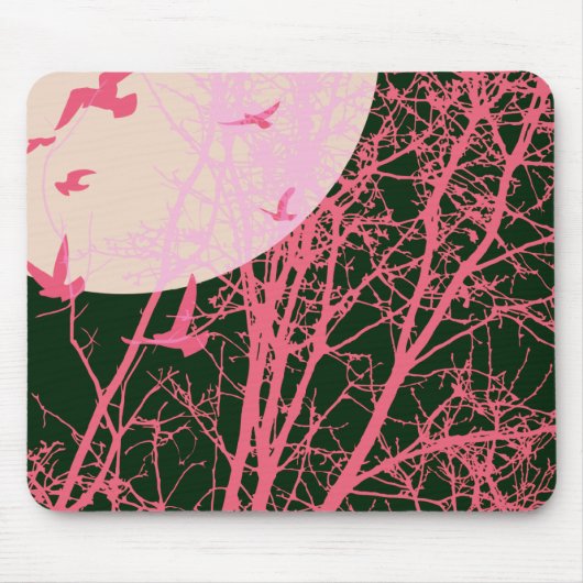 silhouscreen Vögel Mousepad (Vorne)