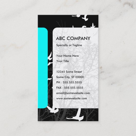 silhouscreen Vögel Visitenkarte (Vorderseite)