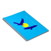 Silhoutette fliegender Adler Notizblock (Rechte Seite)