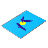 Silhoutette fliegender Adler Notizblock (Linke Seite)