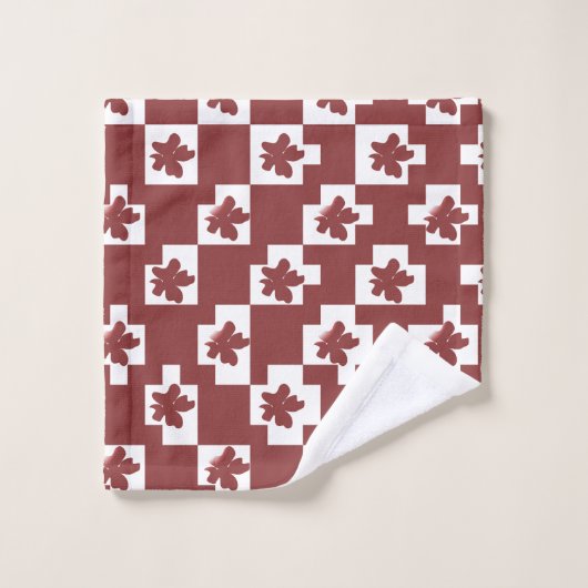 Silhueta de flores em padrão. badhandtuch set (Waschlappen)