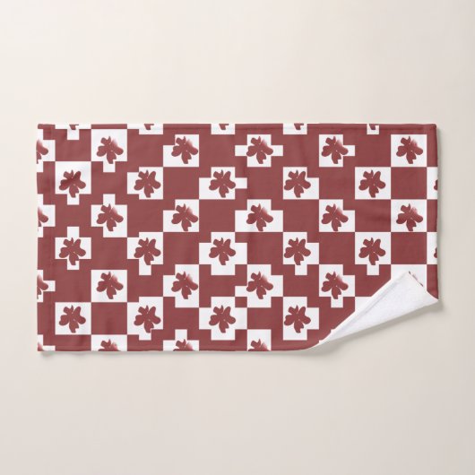 Silhueta de flores em padrão. badhandtuch set (Handtuch)