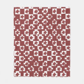 Silhueta de flores em padrão. fleecedecke (Vorderseite)