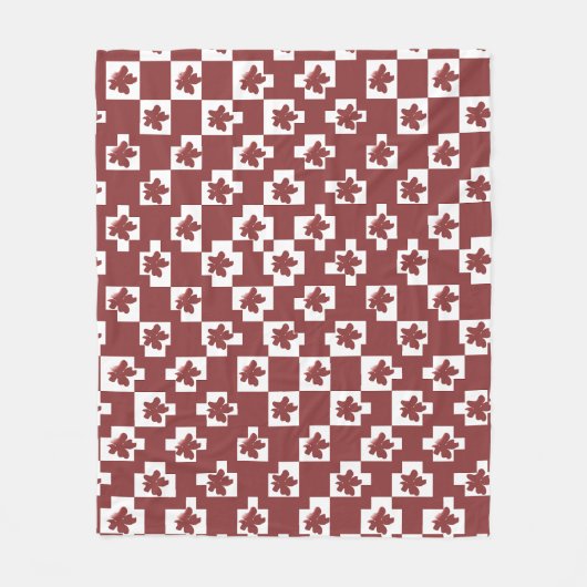 Silhueta de flores em padrão. fleecedecke (Vorderseite)