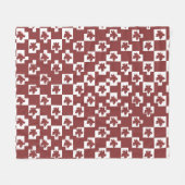 Silhueta de flores em padrão. fleecedecke (Vorderseite (Horizontal))