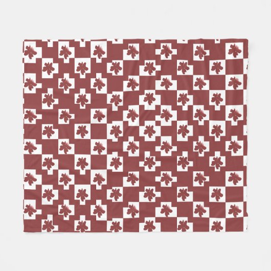 Silhueta de flores em padrão. fleecedecke (Vorderseite (Horizontal))