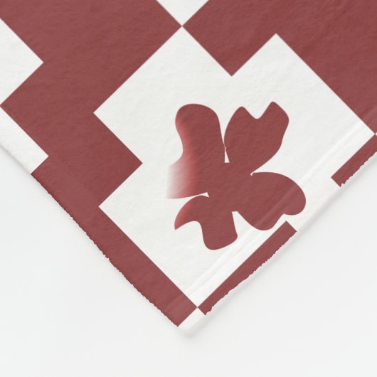 Silhueta de flores em padrão. fleecedecke (Ecke)