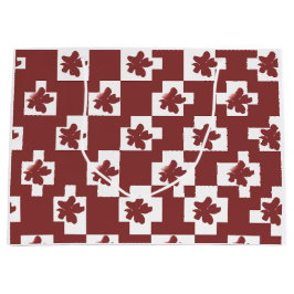 Silhueta de flores em padrão. große geschenktüte