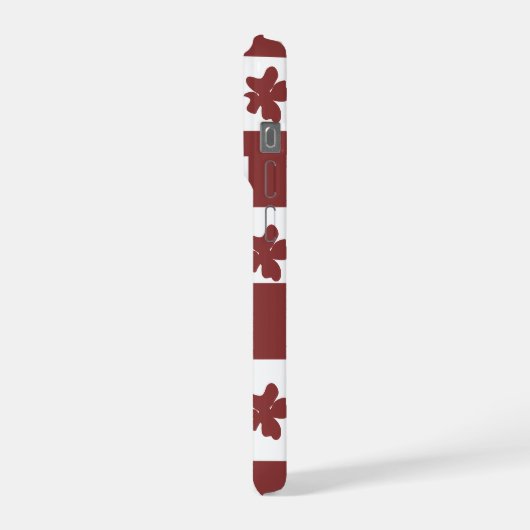 Silhueta de flores em padrão. iPhone hülle (Linke Seite)