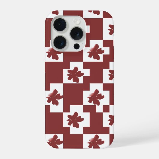 Silhueta de flores em padrão. iPhone hülle (Rückseite)