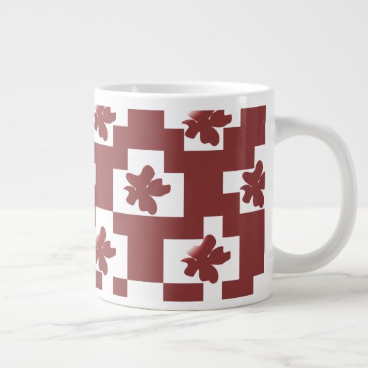 Silhueta de flores em padrão. Jumbo-Tasse (Rechts)