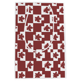 Silhueta de flores em padrão. mittlere geschenktüte