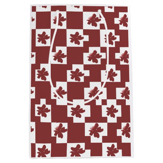 Silhueta de flores em padrão. mittlere geschenktüte (Vorderseite)