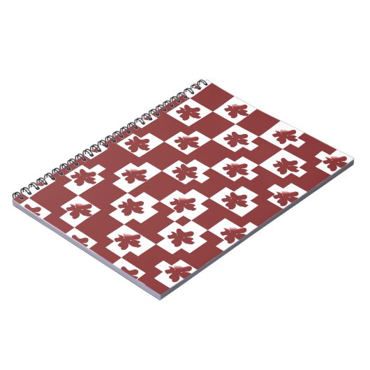 Silhueta de flores em padrão. notizblock (Linke Seite)