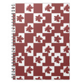 Silhueta de flores em padrão. notizblock (Vorderseite)