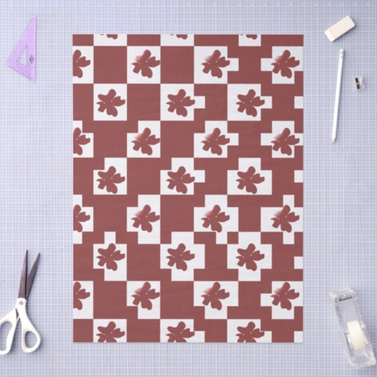 Silhueta de flores em padrão. seidenpapier (Basteln)