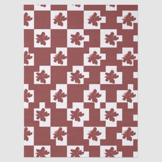 Silhueta de flores em padrão. seidenpapier (Vorderseite)