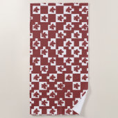 Silhueta de flores em padrão. strandtuch (Vorderseite)