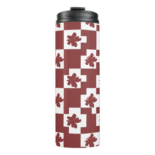 Silhueta de flores em padrão. thermosbecher (Vorderseite)