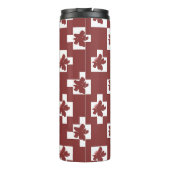 Silhueta de flores em padrão. thermosbecher (Rückseite)