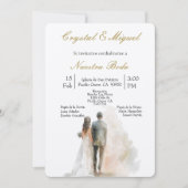 Silhueta de novia y novio einladung (Vorderseite)