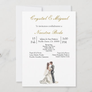 Silhueta de novia y novio einladung