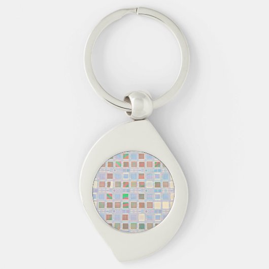 Silicon Chips auf einem Wafer Metal-Schlüsselanhän Schlüsselanhänger (Vorderseite)