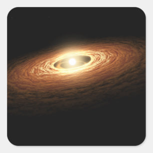 Silicon Crystal Formation Quadratischer Aufkleber