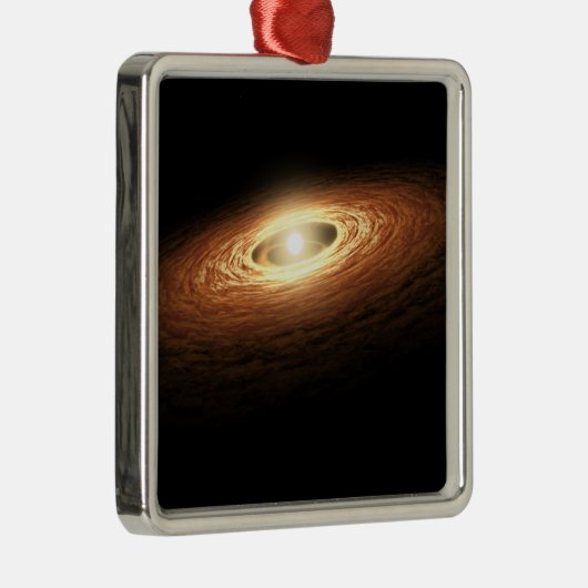 Silicon Crystal Formation Silbernes Ornament (Rechts)